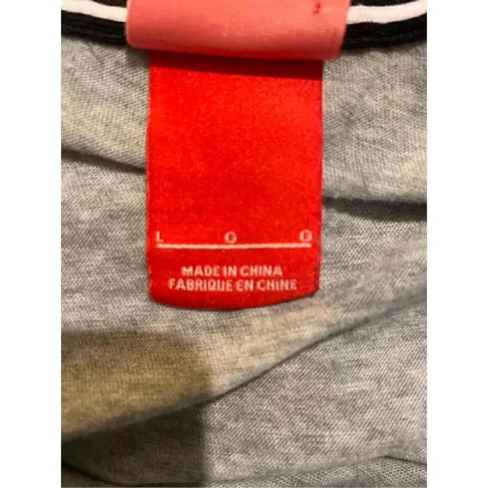 Nike Long Sleeve Gray with Black Lettering Swoosh Logo Size Large - Picture 8 of 9